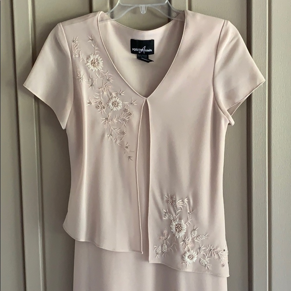 Positive Attitude Tan Long Dress size 4 - Picture 2 of 6